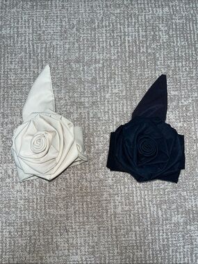 Set of 2 Anthropologie rosette fabric belts